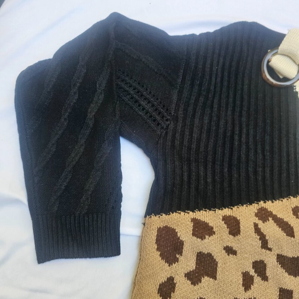 Davi And Dani Cold Shoulder Leopard Mixed Print S… - image 6